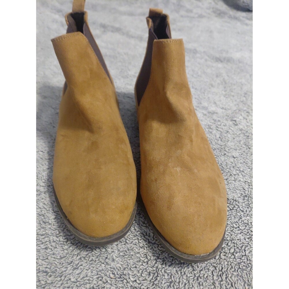 Primark Brown Seude Ankle High Slip Ons Size 7
